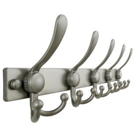 Dseap Coat Rack Wall Mount 2.0 Pro: Heavy Duty 300% Thicker, 16" Stud Mount, Stainless Steel Wall Coat Hooks Hanger for Clothes Jackets Hats Entryway Closet, MaxStrong Series, Grey