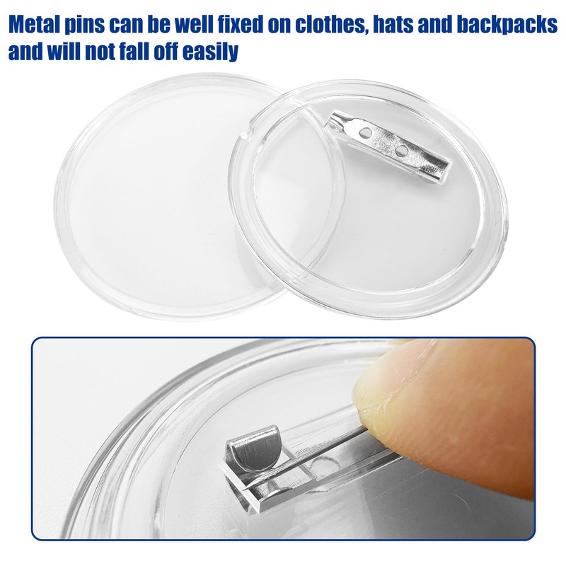 16 x Buttons DIY without Button Machine, 58/75 mm, Button