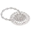 2Pcs Magnetic Curtain Tiebacks Stainless Steel Sparkling Crystal Flower Curtain
