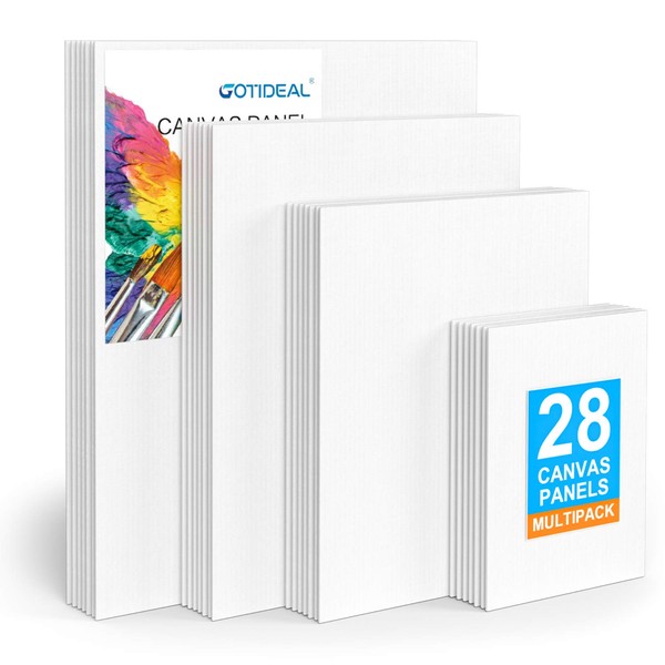 GOTIDEAL Canvas Boards for Painting Multi Pack, Primed 5x7", 8x10",