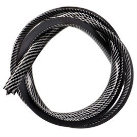 AUTOXBERT 1.6M Carbon Fiber Car Dashboard Sealing Strips Stickers Sound Insulation Rubber Panel Seal Stripping Rainproof Window Filling Trim Weatherstrip for Car Van SUV