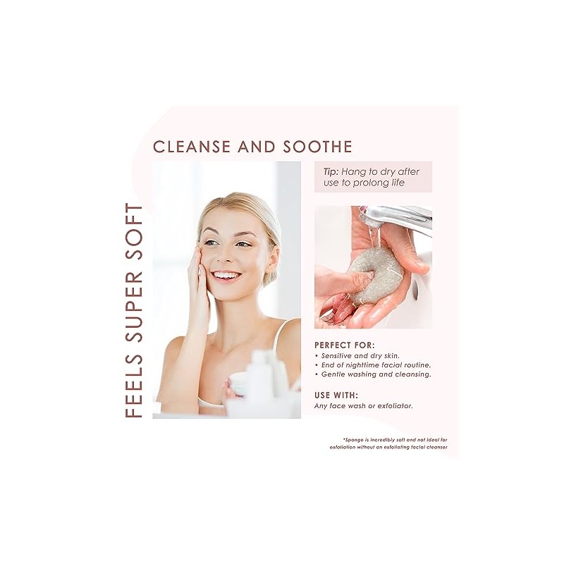 Esponjas Faciales Konjac Limpieza Tratamientos Paquete 100 Naturales Libres Microplásticos
