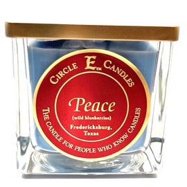 Circle E Candles, Peace Scent, Medium Size Jar Candle, 22oz, 2 Wicks