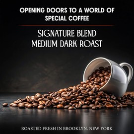 Forza Arabica Coffee Whole Bean, Medium Dark Roast Whole Bean Coffee Bold Flavor with Dark Chocolate, Hazelnuts & Caramel, Freshly Roasted in Brooklyn, 35.2 oz (2.2lb) Bean Bag
