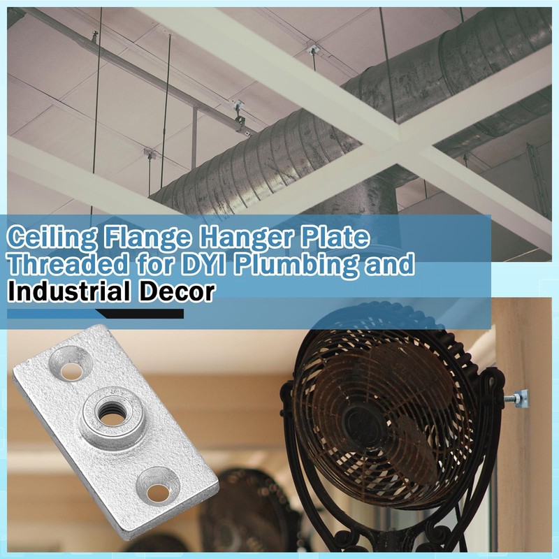 Gisafai 48 Pcs Ceiling Flange Hangers for 3/8 in Ceiling