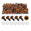100Pcs Safety Eyes and Secure Washers - Thalinfayi 15mm Orange