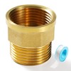 Lyeteung G1 Female Thread to G1 Male Thread Brass Octagonal