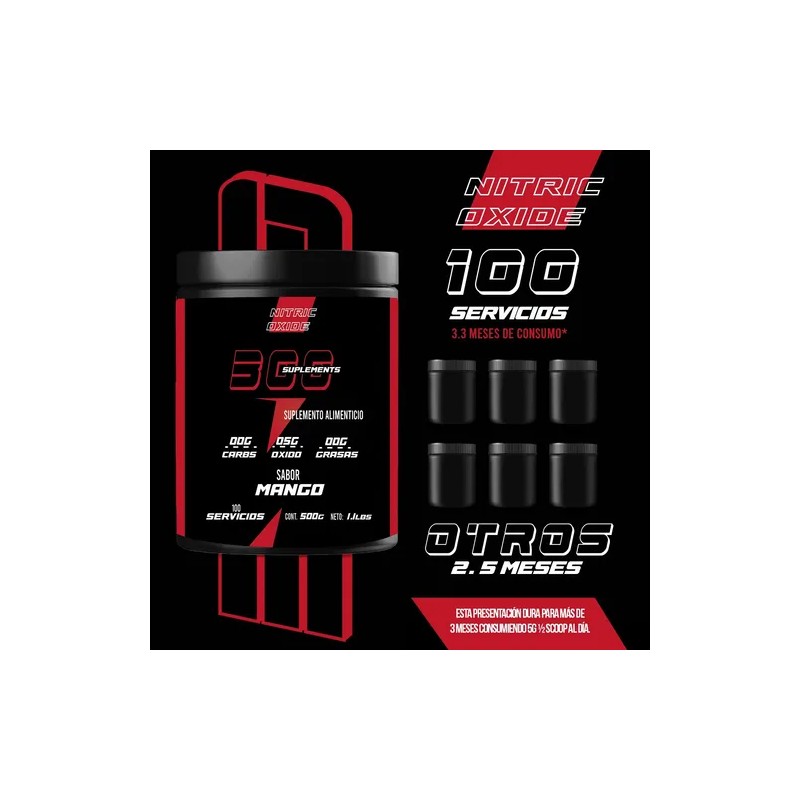 Oxido Nitrico 500gm 300 Suplements 100 Servicios