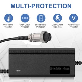 54.6V 2A Charger Adapter Fit for Isinwheel GT2, X3/ X3 Pro, R/R Pro, Raptor, Raptor Pro Using 48V Battery