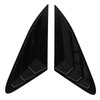 2PCS Rear Side Window Louver Gloss Black Sporty Look Scratch