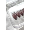 Rose Silver Nail Tips - Egg Coffin / 로즈 실버
