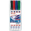 Edding 4-8400-4 Permanent Markers (Black, Blue, Green, Red, Multicolour)