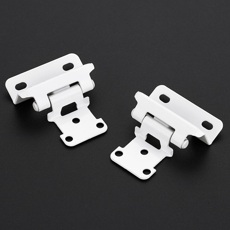 40 Pack 20 Pair White Cabinet Hinges - 1/2 inch
