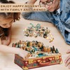 Jigfoxy Wooden Puzzles for Adults, 260-Piece Christmas Suitcase Scenery Jigsaw