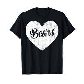 Bears School Sports Fan Team Spirit Mascot Cute Heart Gift T-Shirt