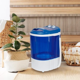 Segawe Mini Portable Washing Machine Top Load Washer W/ Double Knobs Timer Control