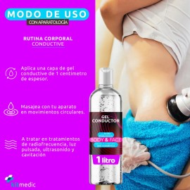 Gel Conductor Acido Hialurónico Antiedad Corporal Facial 1lt Conductor
