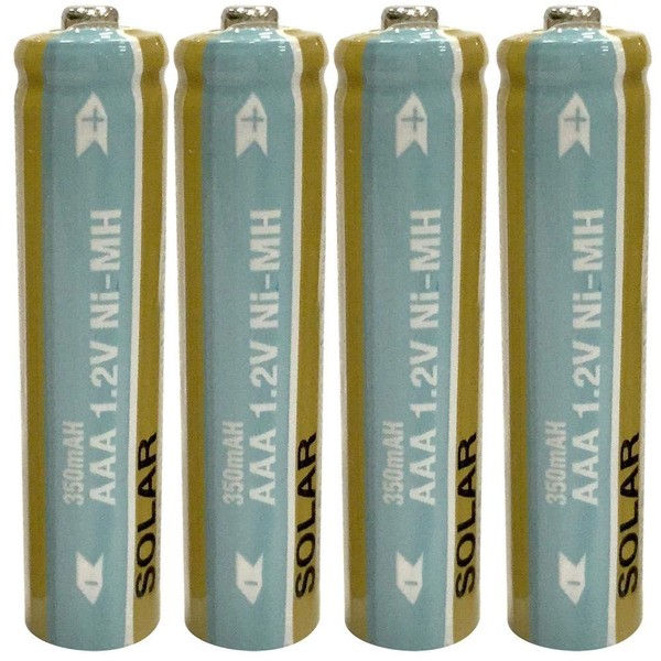 Hampton Bay Nickel-Metal Hydride 350mAh Solar Rechargeable AAA Batteries (4-Pack)