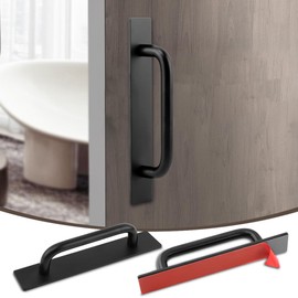 Pilarmuture 2 Pcs Adhesive Handles,Adhesive Cabinet Handles,Self Stick No Drilling Instant Cabinet Handle, Sliding Closet Door Handle for Cabinet,Drawer,Window,Door,Wardrobe,Table,Bookcase