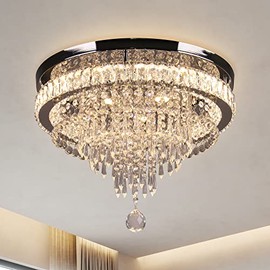 19.7" Modern Chandelier Crystal Ceiling Light LED Chandelier Light Fixture Chandelier for Bedrooms Dinning Room Living Room Lights 2700K/4000K/6500K Adjustable