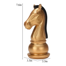BRABUD TQGJBS637 - Estatua de caballo de ajedrez de resina de 7.6 pulgadas de alto, decoración de caballero, decoración de casa, oficina, oficina, oficina, computadora, mesa, clóset, decoración de