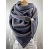 Double Stitched Muslin XXL Triangular Scarf/Grey Soft Neckerchief, Tuecherfee Scarf,