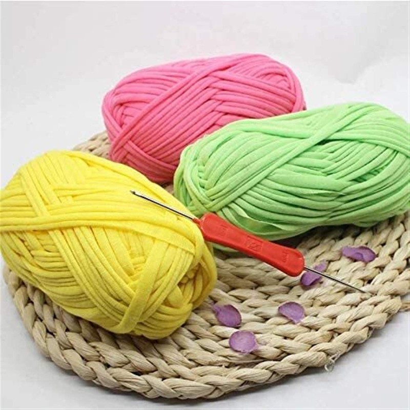 100g/ball Thick Cloth Fabric Strip Yarn Polyester Craft Hand Knitting
