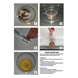 Aquatic Turtle Treat w/Fish Shrimp Mealworms Superworms Silkworm Pupae Crickets & Locusts (1 lb)