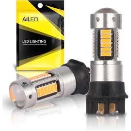 AILEO PWY24W PW24W LED Bulbs Bright Amber Yellow Orange Extremely Bright 30-SMD 4014 Turn Signal Lights Daytime Running Lights DRL Replacement Bulbs,Pack of 2