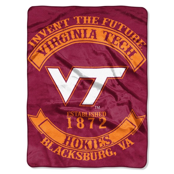 Virginia Tech Hokies "Rebel" Raschel Throw Blanket, 60" x 80"