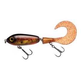 Abu Garcia Svartzonker McMio Pike and Muscle Fishing Bait - Floating Jerkbait for Freshwater Predatory Fish - Ideal for Pike, Shell, Zander and Bass - Realistic 3D Design, Crucian Carp 18 cm