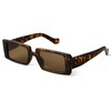 SORVINO Gafas de sol rectangulares vintage para mujer, estilo retro,