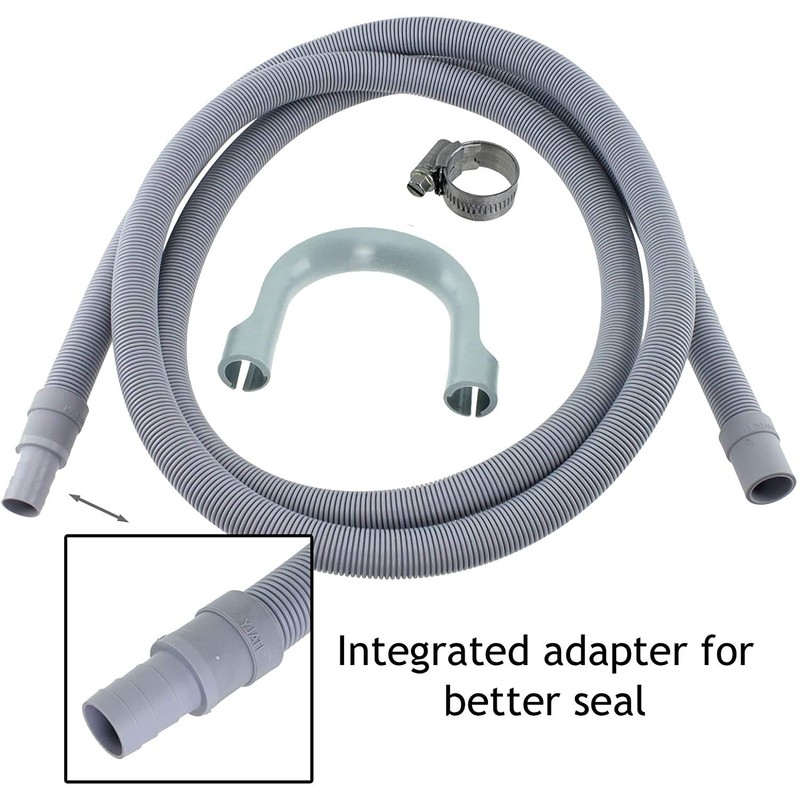 SPARES2GO Drain Hose Extension for AEG Washing Machine (2.5M, 19mm