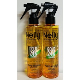 2-Pack Nelly Professional ~ Gold 24 Keratin Hair Treatment 6.76 fl oz Each