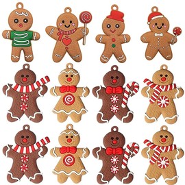 HERZWILD Christmas Gingerbread Ornaments Ginger Man Christmas Tree Hanging Ornaments Decorations (12-jiangbingrenbaby)