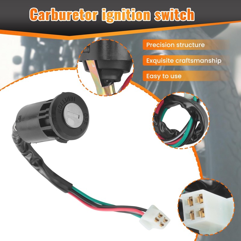 Byttlerom 4 Wire Ignition Switch Key for 50Cc 110Cc 125Cc