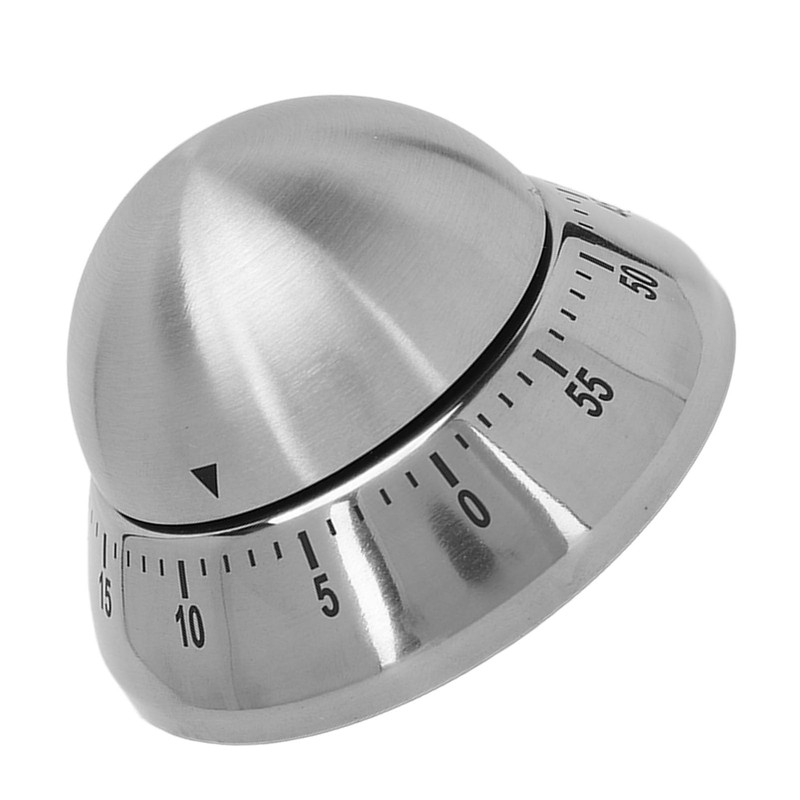 Kitchen Timer, Stainless Steel, Metal, Mechanical Countdown Cooking Timer with