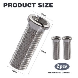 2 Stück Silbrig Hohlschraube Spüle,M12 x 35 mm Edelstahl Spüle,35mm Waschbecken Schrauben,für Siebkorbventile,hohlschrauben,ersatzteile,Geeignet für Küchenspülen,Siebkorbspülen,Spülbecken Zubehör