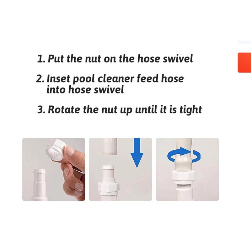 ATIE 280, 380, 180 Pool Cleaner Hose Swivel D20 and