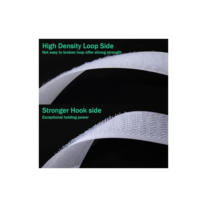 MYUREN 1-1/2 Inch Sew on Hook and Loop Strips |