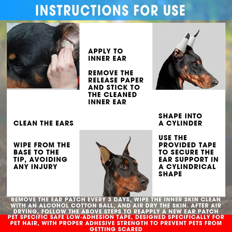 ziyue 4 Set Doberman Ear Posting Kit for Doberman Pincher