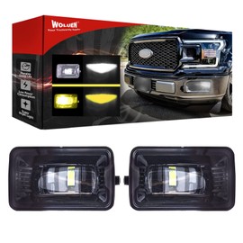 Upgraded Dual Color Led Fog Lights For Ford F-150 Fog Light - DOT Approved Super Bright LED Fog Lights for Ford F150 2015-2020,2017-2019 Ford F250 Super Duty Fog Lights Waterproof Rectangular