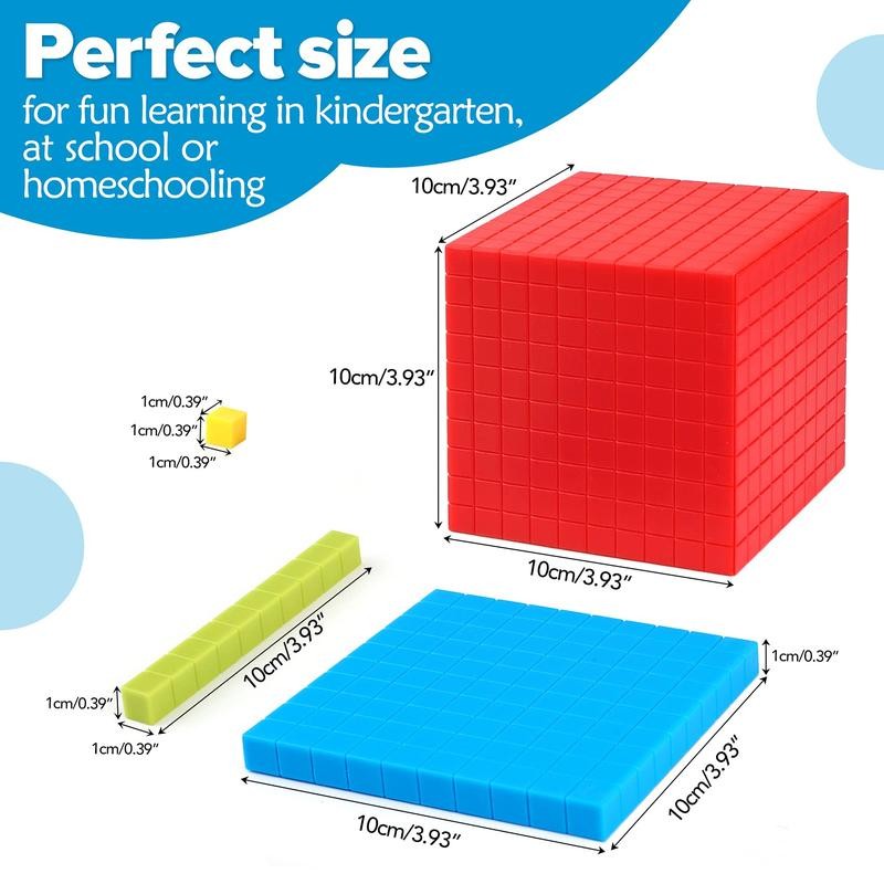 Torlam 131 PCS Base Ten Blocks for Math - Place