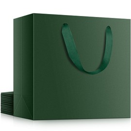 EUSOAR Small Paper Bags, 12pcs 8.6"x3.9"x7 Thank You Gift Wrap Bags with Handles Bulk, Merchandise Retail Shopping Wrapping Bags for Business, Craft Grocery, Wedding Birthday Christmas Party Favor