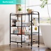 HapiRm Rolling Kitchen Microwave Cart - 4 Tier Microwave Table