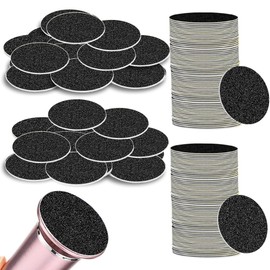 LIERKISS 120pcs Replacement Sandpaper Discs for Electric Foot File Professional Replaceable Sandpaper Refill Discs for Electric Callus Remover to Remove Callus Dead Cracked Skin Remover