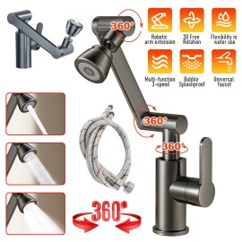 MDHAND 1440° Llave De Agua Para Cocina Con Rociador Grifos Fregadero Lavamanos Baño US