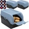 ARTECSIS Potato Storage Box, Dove Blue, Set of 3, Vegetable