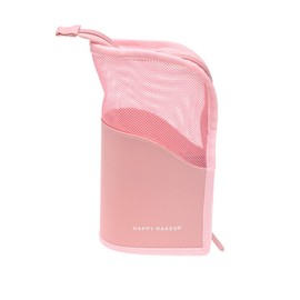 STOBAZA Travel Makeup Brush Holder Mesh Brush Bag Transparent Storage Organizer