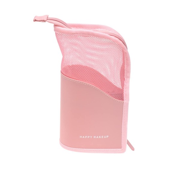 STOBAZA Travel Makeup Brush Holder Mesh Brush Bag Transparent Storage